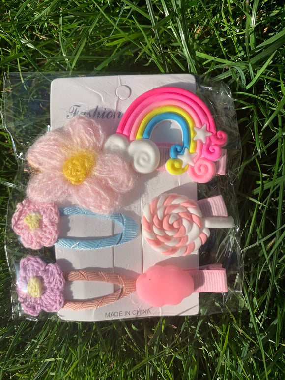 Lollipop Rainbow Hairpins